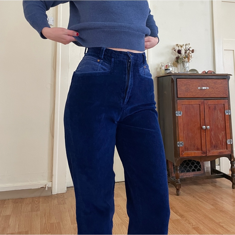 Vintage Corduroy Cobalt Blue Pants